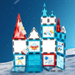 Art Magnetic Tile Building Blocks - 58 pcs Construction Game (Astronaut Theme)