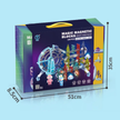 Magna Flow Pro - 120 Pieces Magic Magnetic Tile Blocks with Marble Run Set (Music & Lights)