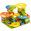 Blocks Sliding Ball Drop Builder - 100 Pieces Variable Block & Marble Run Set (Classic Brights)