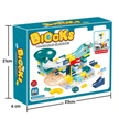 Blocks Sliding Ball Drop Builder - 88 Pieces Variable Block & Marble Run Set (Ocean Edition)