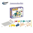 Blocks Sliding Ball Drop Builder - 100 Pieces Variable Block & Marble Run Set (Violet edition)