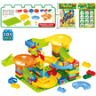 Blocks Sliding Ball Drop Builder - 100 Pieces Variable Block & Marble Run Set (Classic Brights)