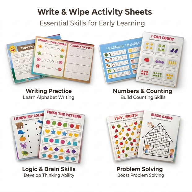 Aegle Toys Busy Binder Book for Toddlers - Interactive Preschool Learning Toy