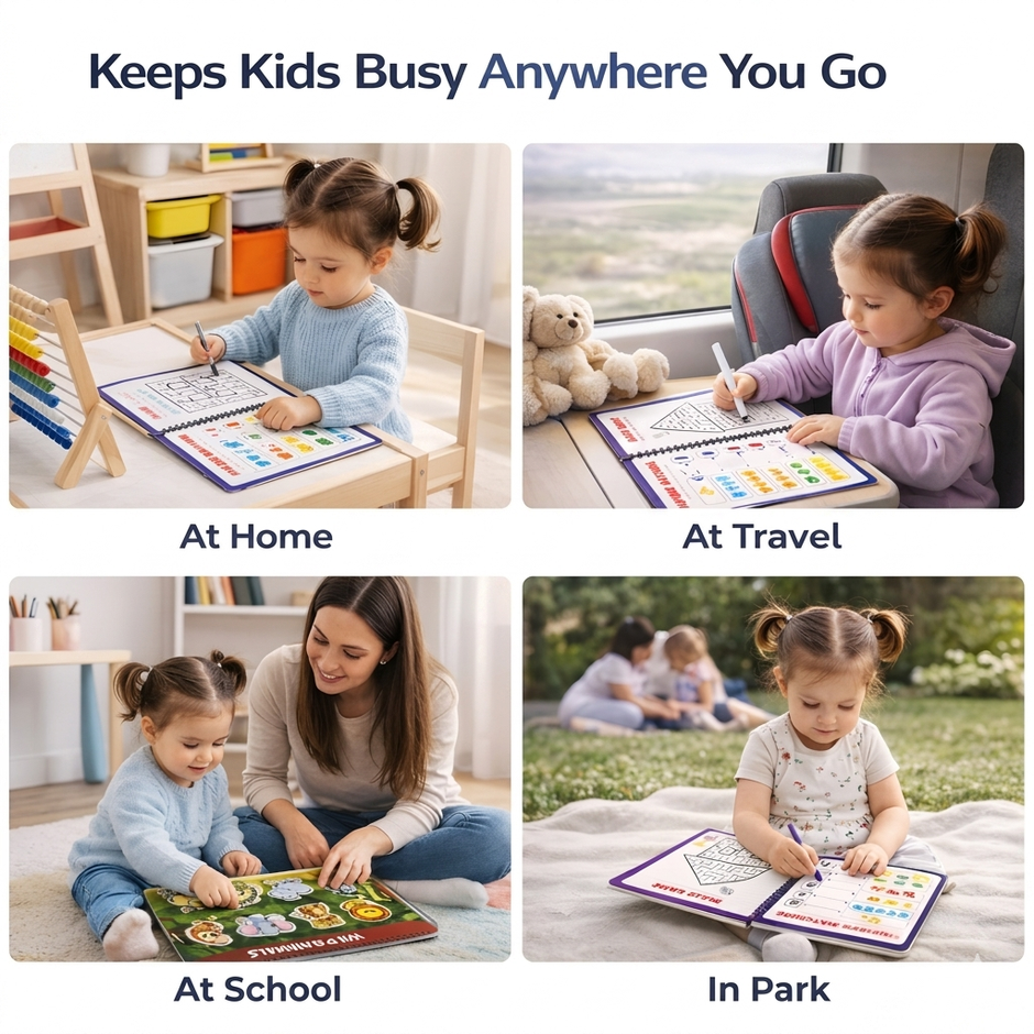 Aegle Toys Busy Binder Book for Toddlers - Interactive Preschool Learning Toy