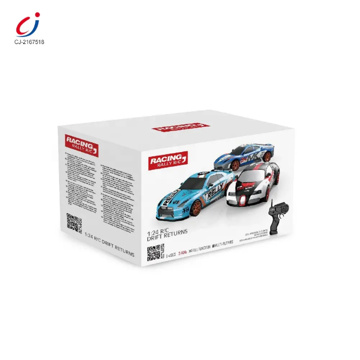 Rally Drift Returns - 1:24 Scale 4WD RC Drift Car with USB Charge & Drift Cones (18.5cm)