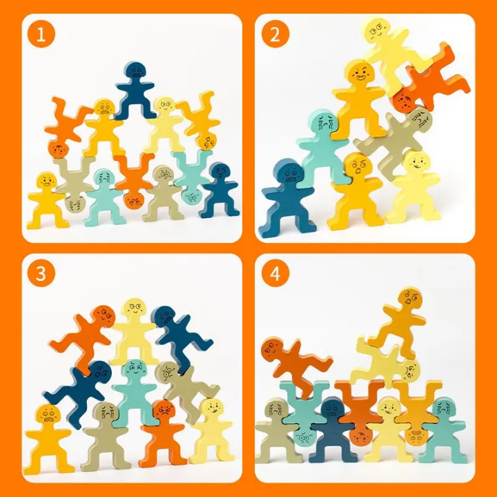 Tiny Tribe Stackers - Wooden Balancing Game