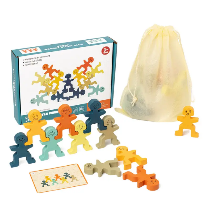 Tiny Tribe Stackers - Wooden Balancing Game