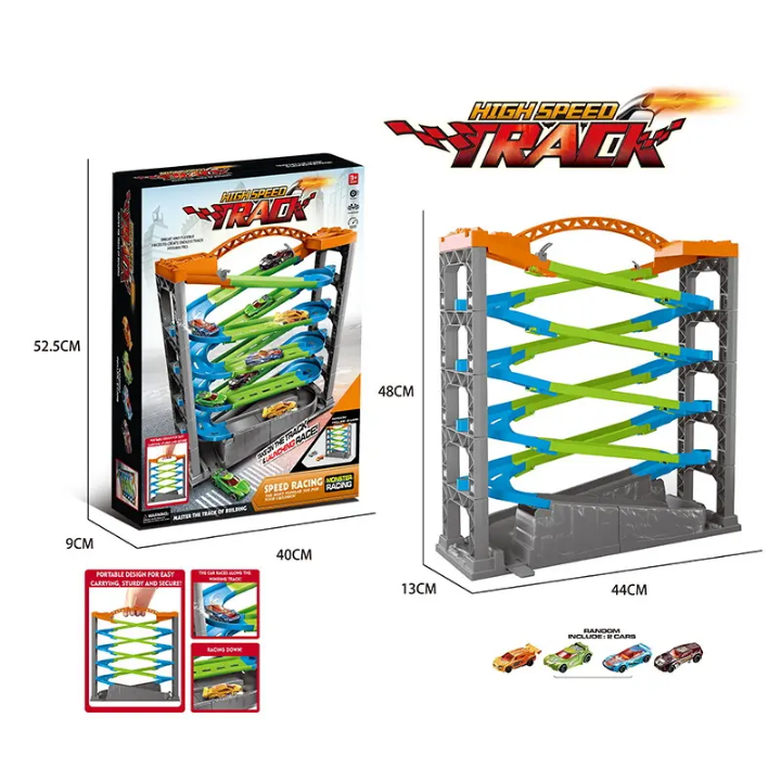 High Speed Track - Multi level Spiral Race Tower