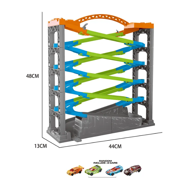 High Speed Track - Multi level Spiral Race Tower