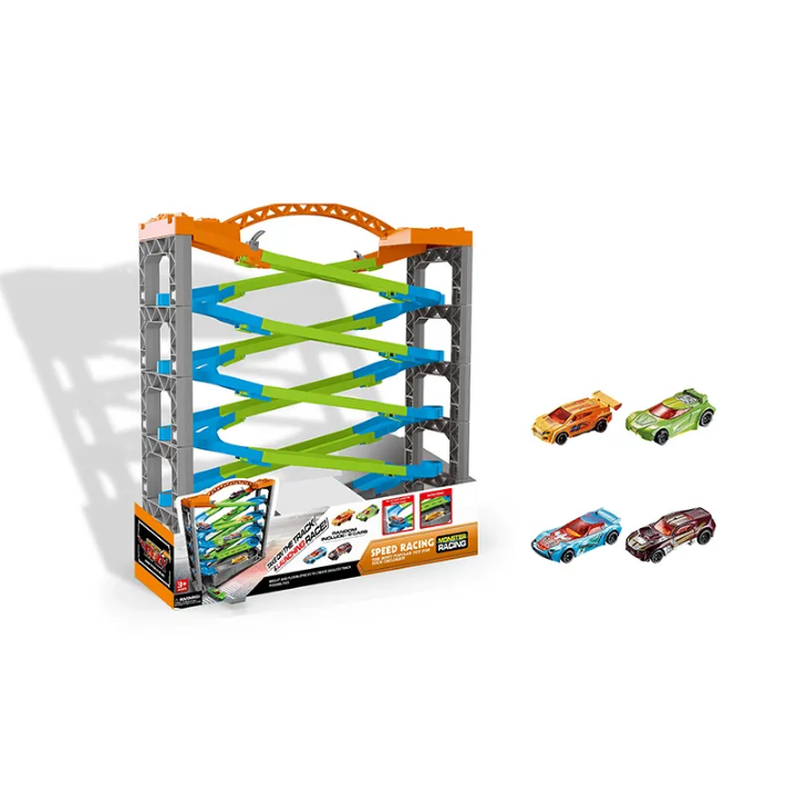 High Speed Track - Multi level Spiral Race Tower