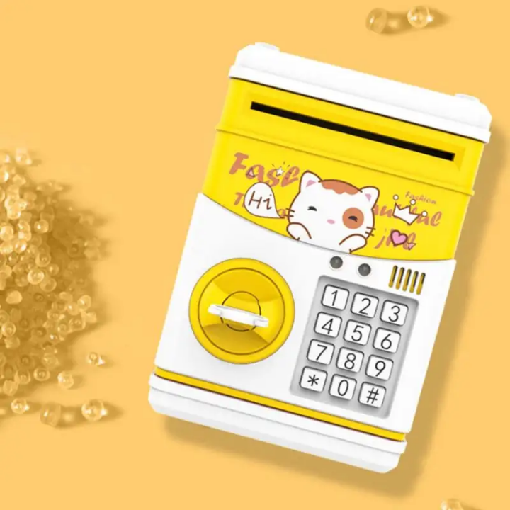 Cat Themed Electronic ATM Piggy Bank / Kids Money Safe