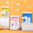 Cat Themed Electronic ATM Piggy Bank / Kids Money Safe