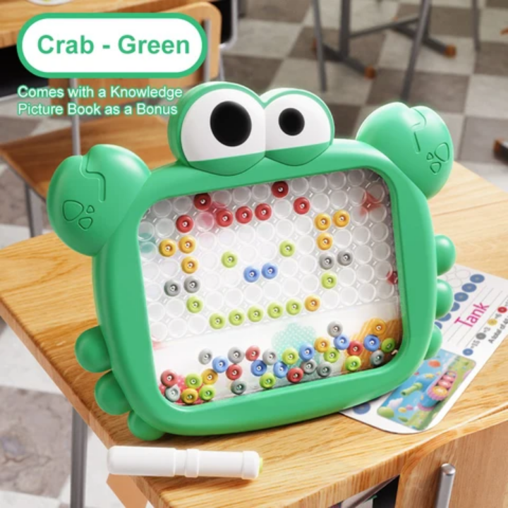 Dino Magnetic Board - 2 Sided Art & Colour Sorting Activity Set