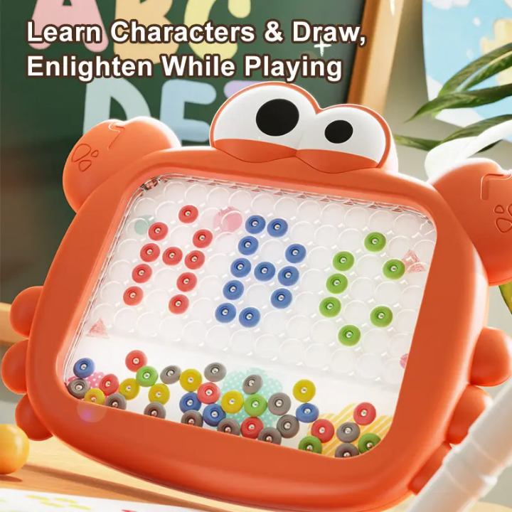 Dino Magnetic Board - 2 Sided Art & Colour Sorting Activity Set