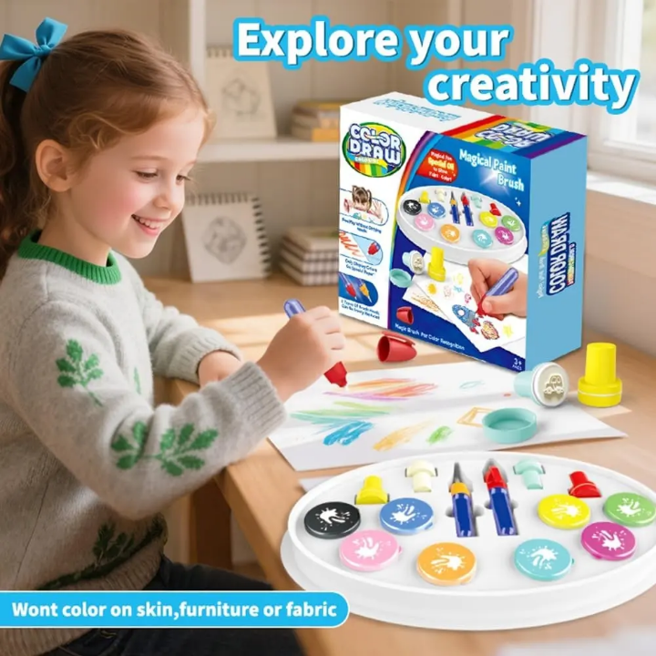 Color Draw Magic Paint & Stamp Studio - All in One Kids Art Set