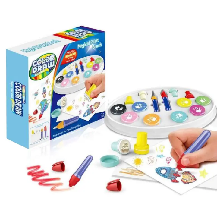 Color Draw Magic Paint & Stamp Studio - All in One Kids Art Set