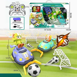 Goal Rush RC Football Bumper Car Battle Set - 2 Player Arena Game