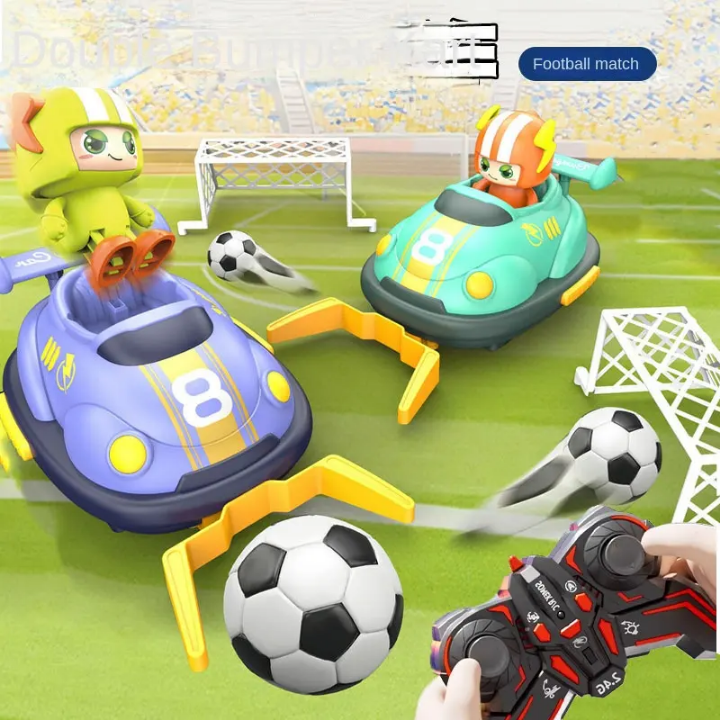 Goal Rush RC Football Bumper Car Battle Set - 2 Player Arena Game