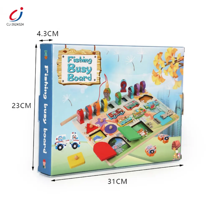 Montessori Fishing Busy Board - Sensory Activity Learning Board
