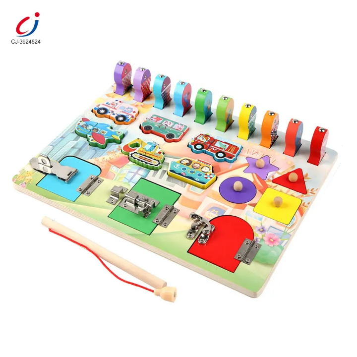 Montessori Fishing Busy Board - Sensory Activity Learning Board