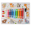 2 in 1 Xylophone & Animal Puzzle Board - Musical Learning Toy with Convertible Writing Pad
