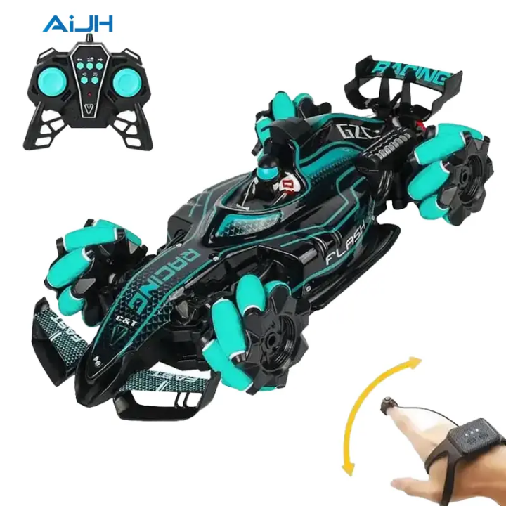 Formula Flash 2 in 1 Gesture Control RC Stunt Racer - 360 degree Drift & Spin Battle Car