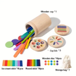 Wooden Montessori Sorting Bucket Jar — 4-in-1 Fine Motor Skills Set