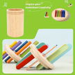 Wooden Montessori Sorting Bucket Jar — 4-in-1 Fine Motor Skills Set