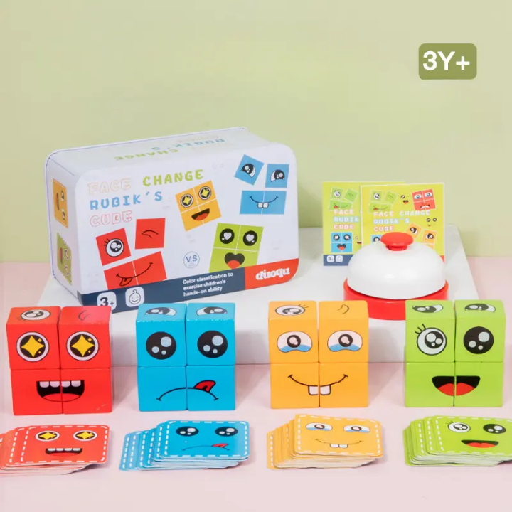 Face Changing Cube — Emotion Matching Puzzle Game with Buzzer Bell