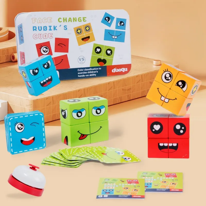 Face Changing Cube — Emotion Matching Puzzle Game with Buzzer Bell
