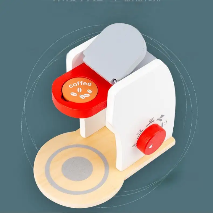 Small white and red device with a circular base on a dark green background