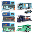 Diecast Car Carrier Truck — Metal Transporter with Racing Car