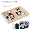Mini Wooden Sling Puck Game — 2-Player Fast Board Game