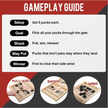 Mini Wooden Sling Puck Game — 2-Player Fast Board Game