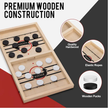 Mini Wooden Sling Puck Game — 2-Player Fast Board Game