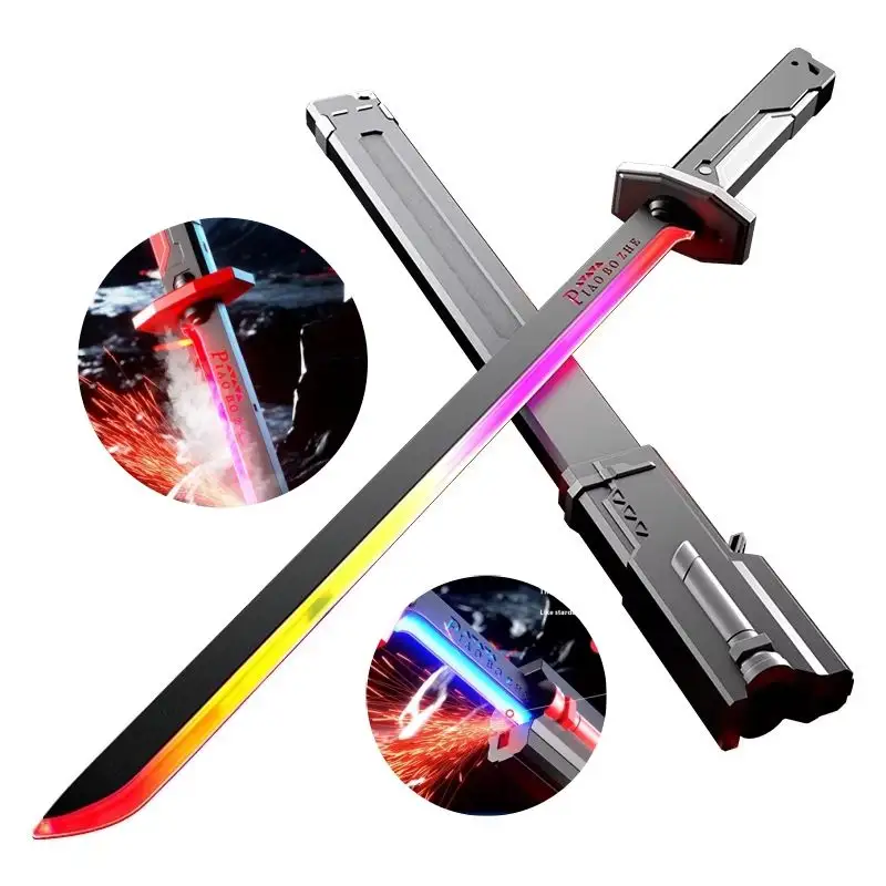 LED Light-Up Toy Sword with Sheath — Role Play & Cosplay Blade