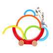 Wooden Rainbow Stacker Car — Push-Along & Nesting Arch Toy