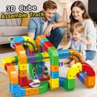 Cube Track Building Blocks — 81-Piece DIY Car Track Set