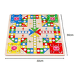 Wooden Ludo & Snakes and Ladders — 2-in-1 Double-Sided Board
