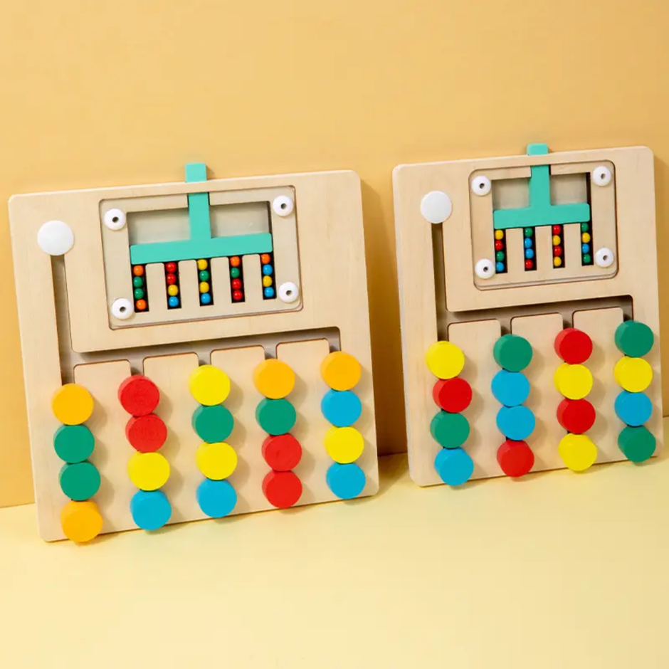 5 / 4 Colour Logic Puzzle Game – Wooden Brain Teaser - Endless puzzles
