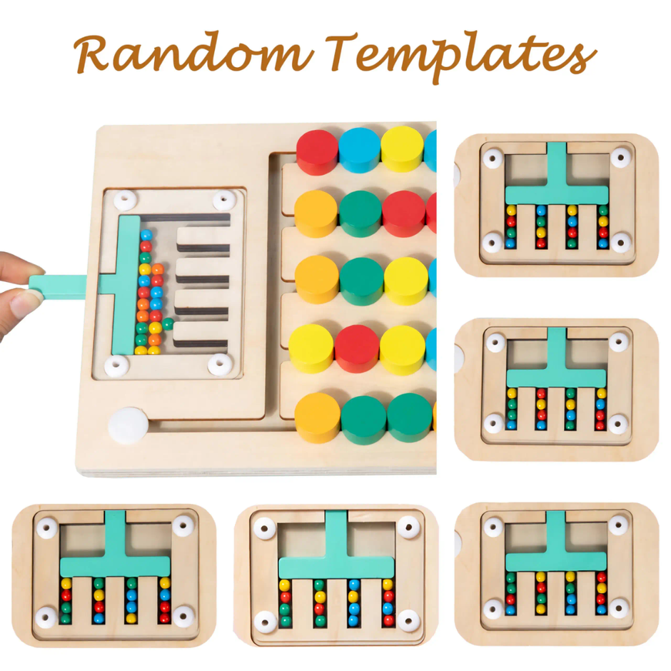 5 / 4 Colour Logic Puzzle Game – Wooden Brain Teaser - Endless puzzles
