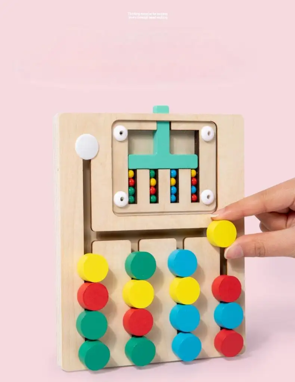 5 / 4 Colour Logic Puzzle Game – Wooden Brain Teaser - Endless puzzles