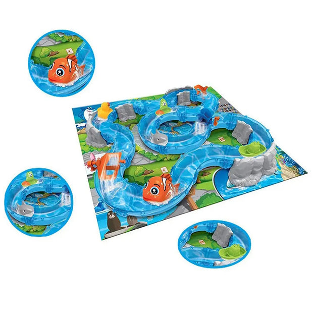 Ocean Water Track Park — 93-Piece Water Slide Play Set