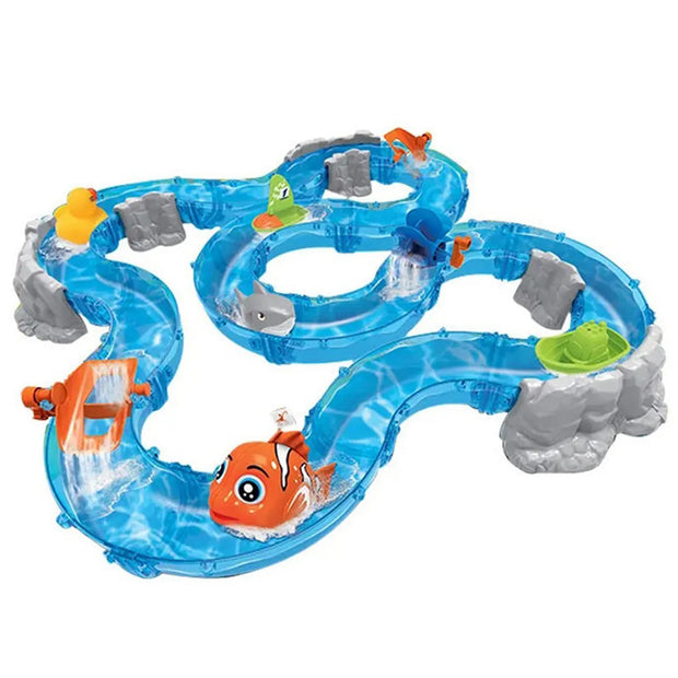 Ocean Water Track Park — 93-Piece Water Slide Play Set