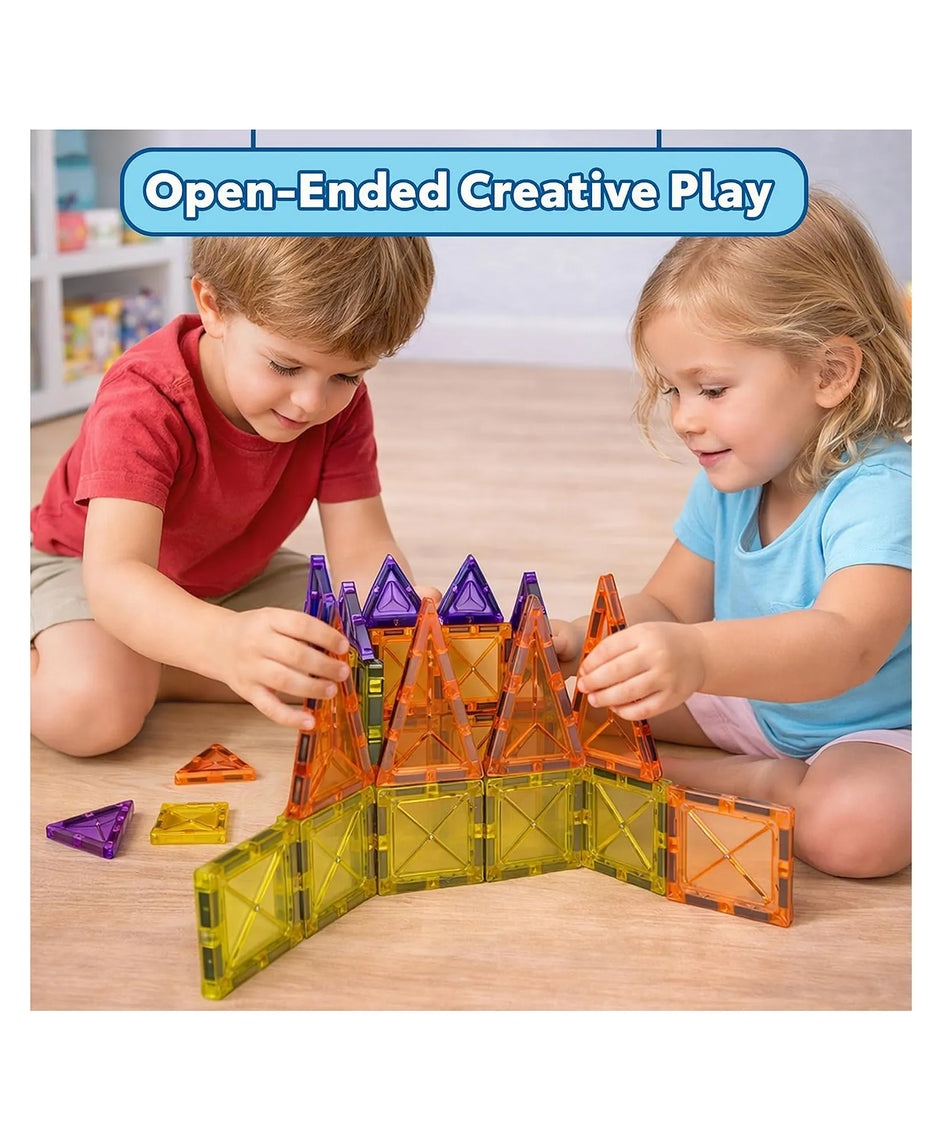 Magnetic Tiles Building Blocks - 62 Pcs