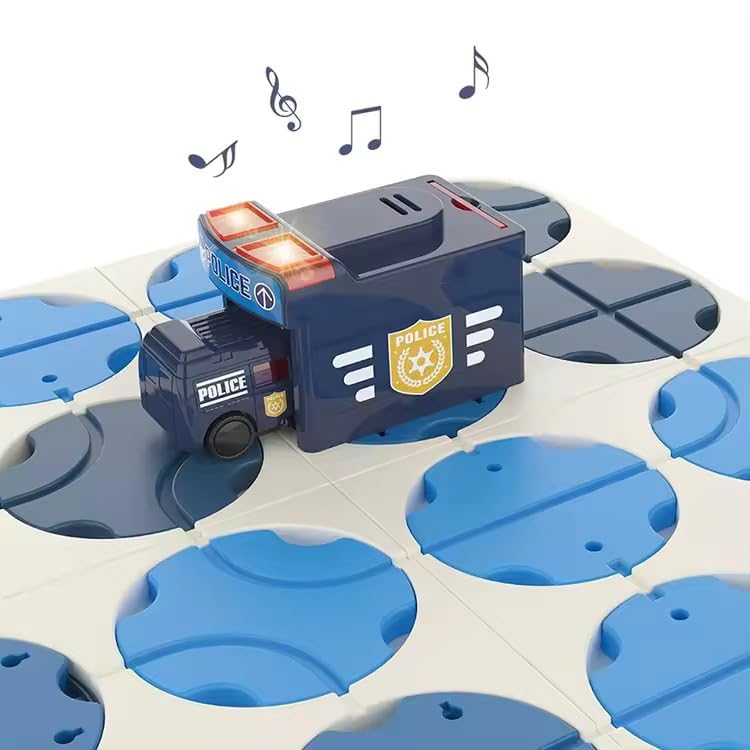 DIY Maze Track Puzzle — Build the Police Car Route Game