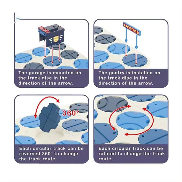 DIY Maze Track Puzzle — Build the Police Car Route Game