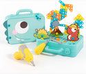 TinkerCase Dino Edition — 3D DIY Creative Puzzle Box Builder with Electric Drill & Screwdriver