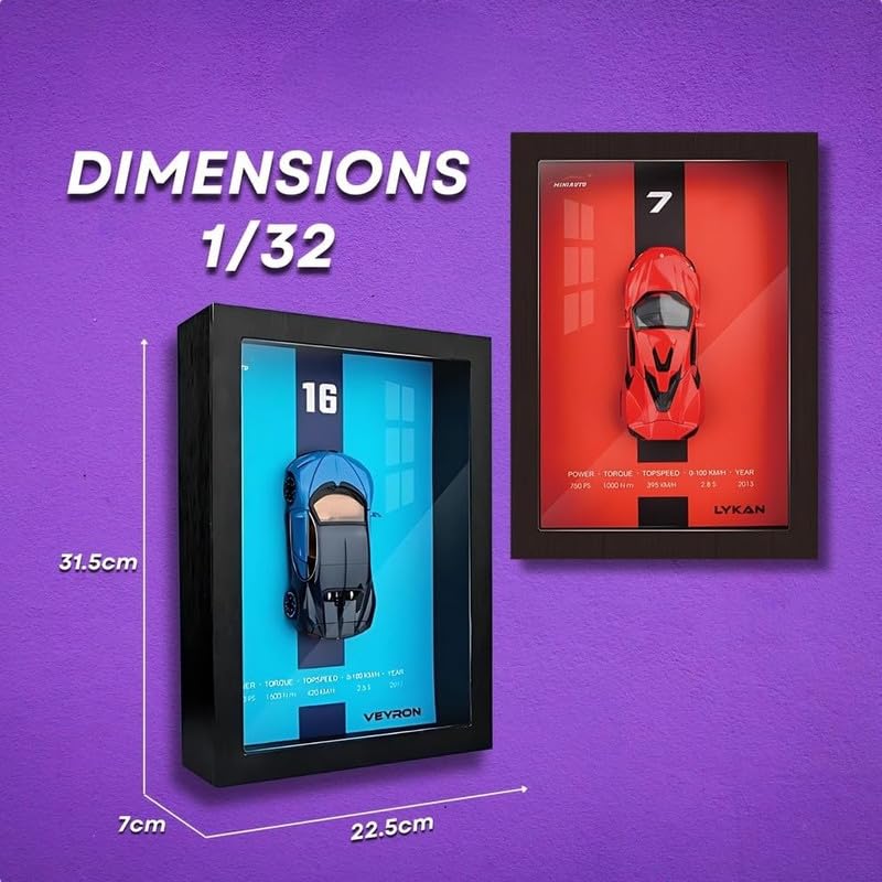 Circuit Series 3D Car Display Frame — Shadow Box Wall Decor
