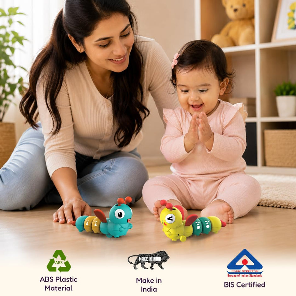 Wind-Up Caterpillar Toys — Crawling Wiggle Wings
